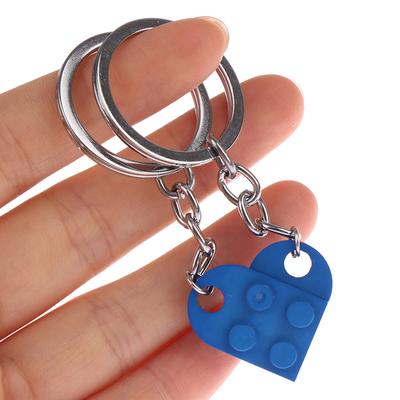 2ks Cute Love Heart Cihla Klíčenka pro páry Přátelství Dárek k narozeninám