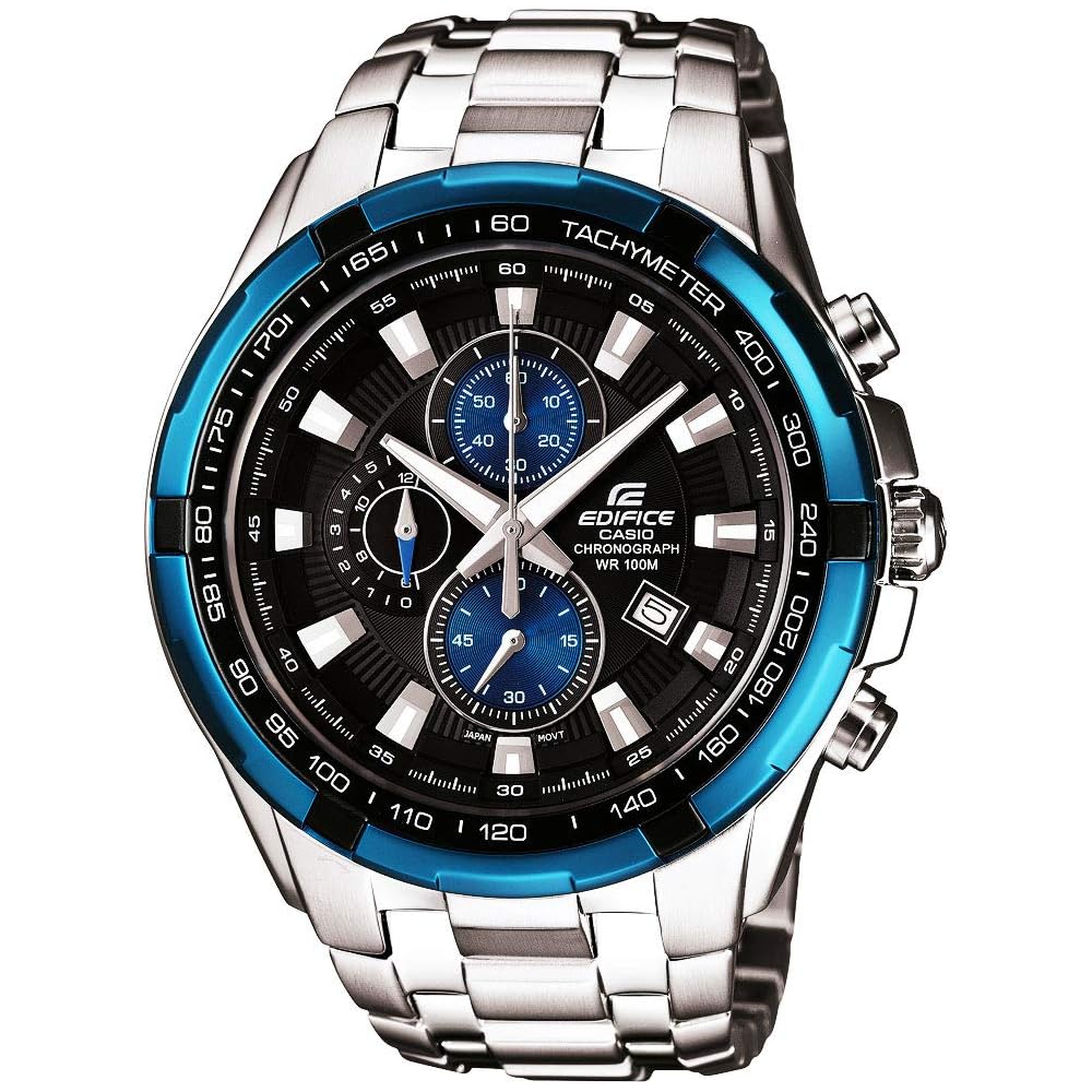 Casio Edifice Chronograph Watch 100m Water Resistant with Microfiber Cloth 13x13cm EF-539D-1A2VUDF