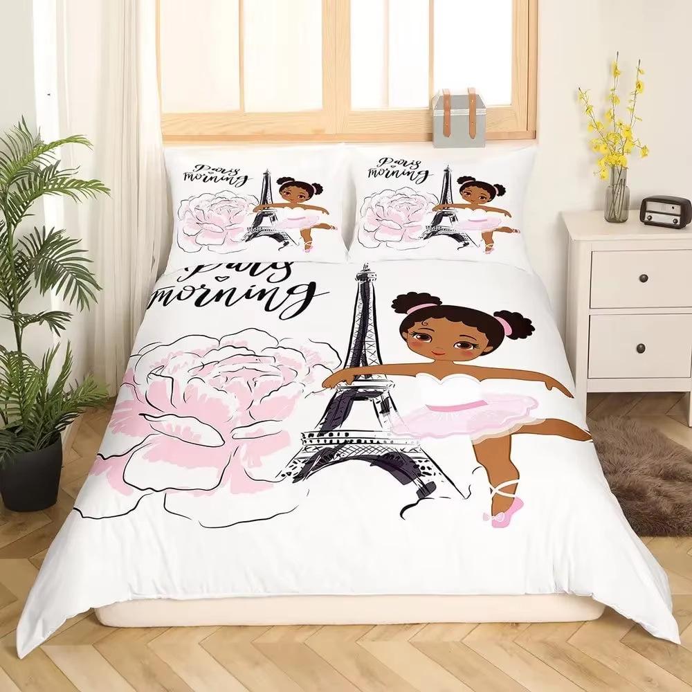 Ballet Girl Down Comforter Set Bedding Set 3-piece Duvet Cover Set