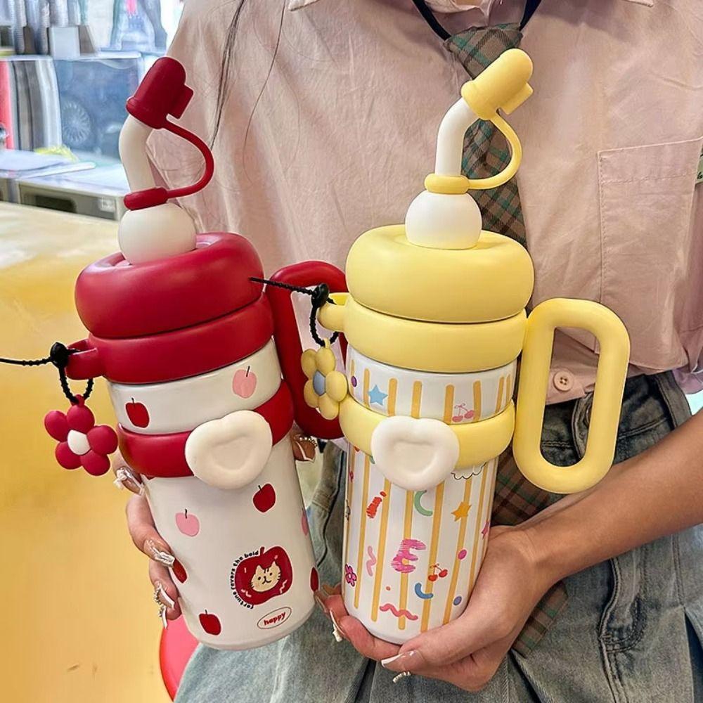 920ML Insulated  Thermos Handheld Sports Water Kettle Thermos Coffee Cup  Birthday Gift