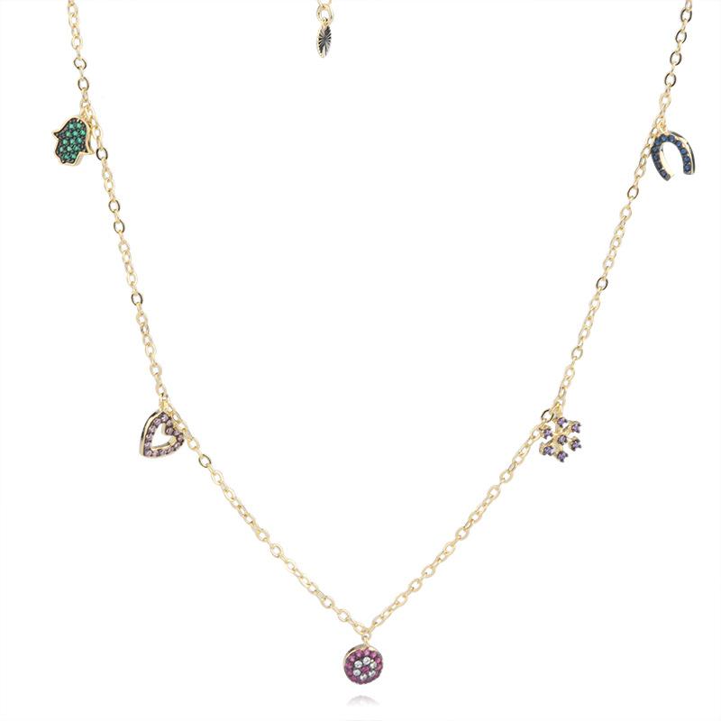 Jewelry Women'S Multi-Shape Pendant Necklace O-Chain Snowflake Necklace Batch