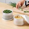 Sealed Fresh-keeping Box Kitchen Refrigerator Storage Box Plastic Food Drain Storage Round Onion Ginger Garlic Storage Box&