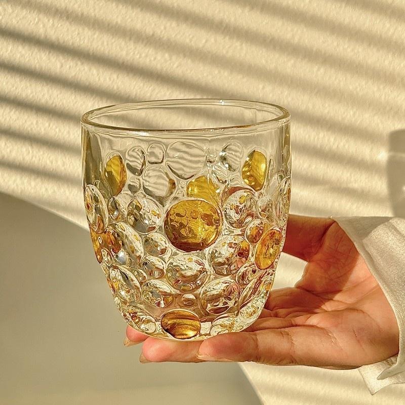Creative Color Bead Cup Light Luxury Ins Wind Color Dot Juice Cup Milk Cup Coffee Cup Glass Cup