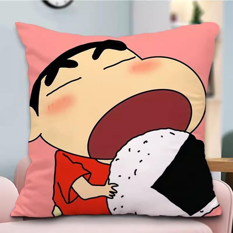 Cute Crayon Shin-chan Cartoon Pillowcases: Fun and Adorable Designs! Sofa Cushion Cover, Room Decoration, Gifts