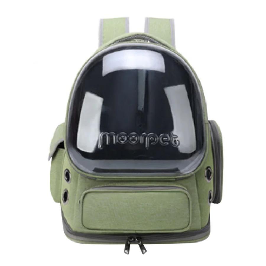 

Transparent Pet Backpack for Cats Portable Large Capacity Outdoor Travel Leisure Cat Bag Breathable Dog Pet Travel Supplies зелёный