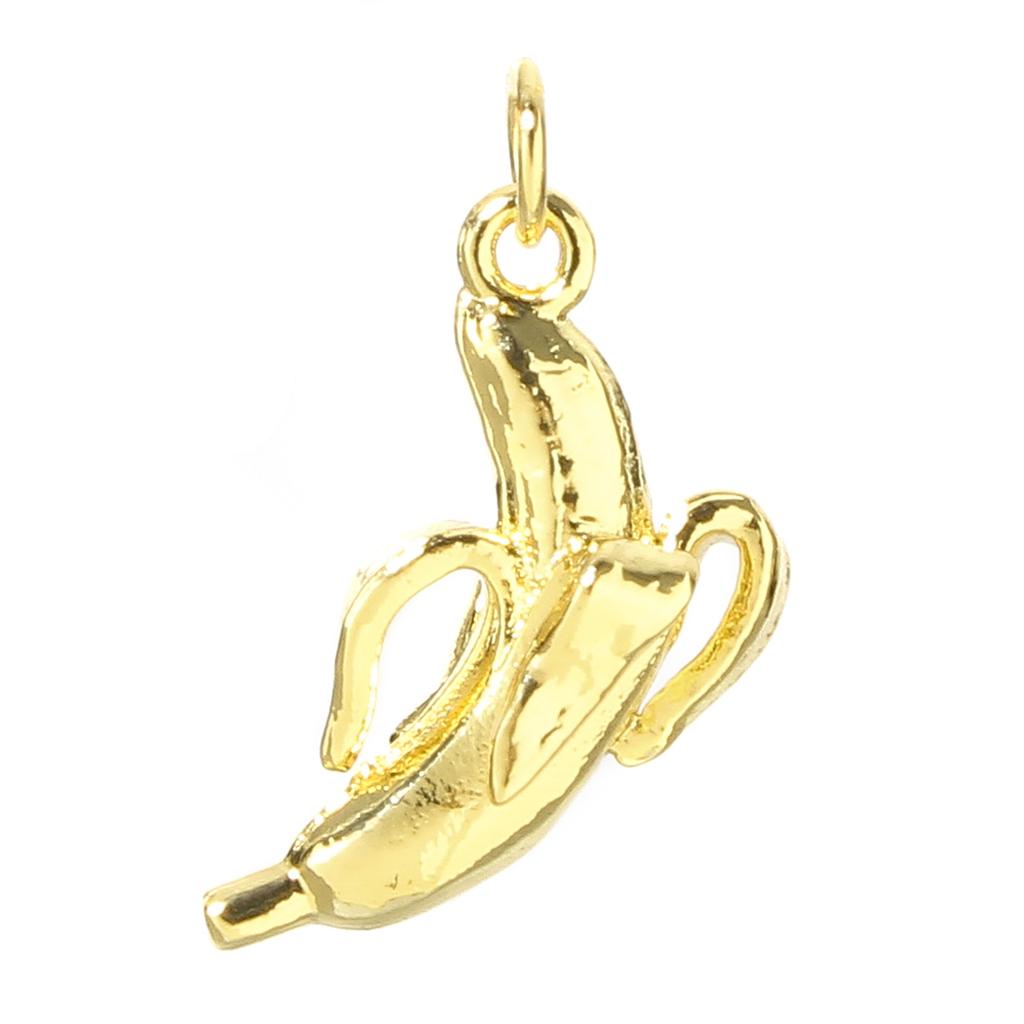 1PC 3D Brass Charms Fruit Banana Watermelon Pendant 18K Gold Plated Strawberry Lemon Enamel Charms For Necklace Jewelry Making