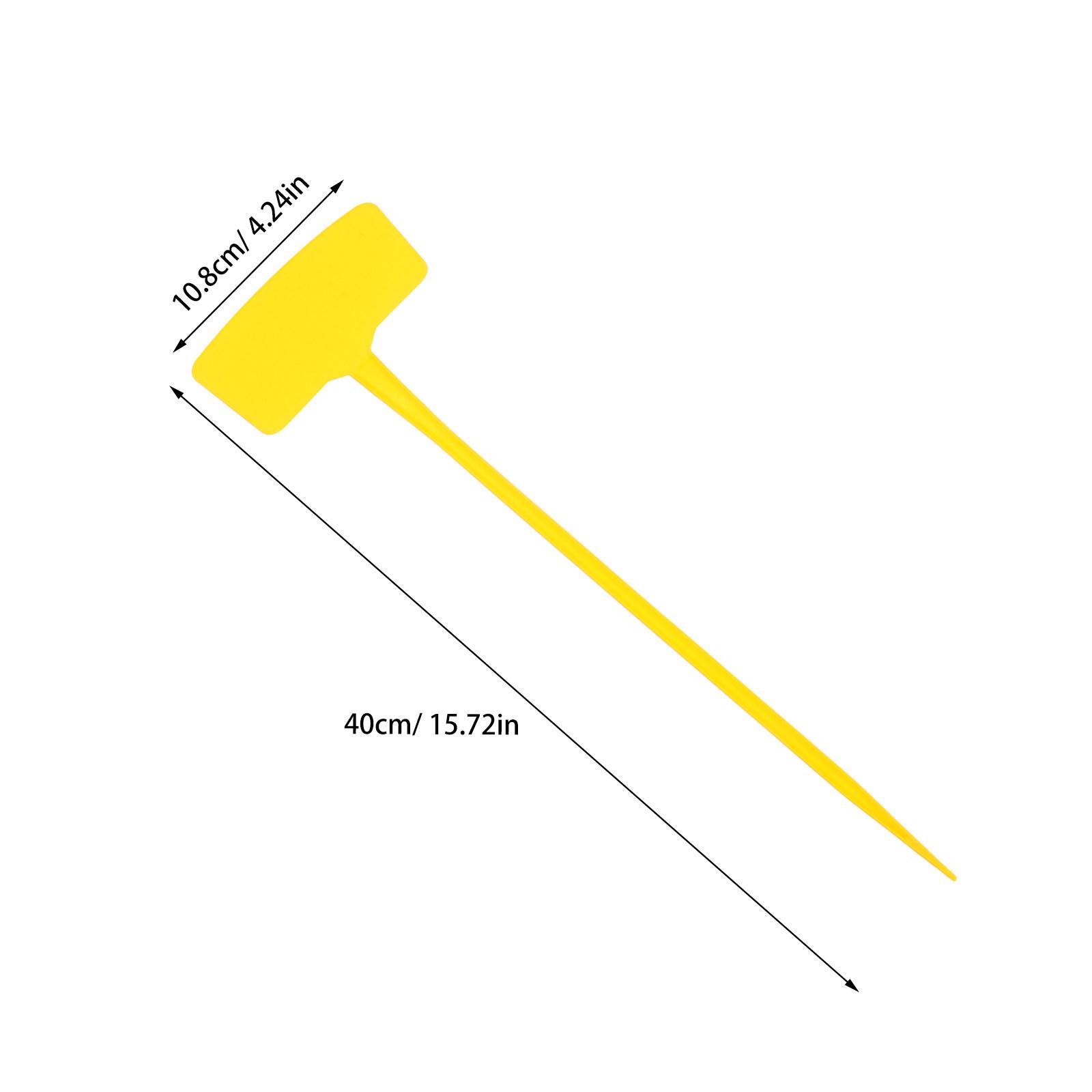 

10Pcs Garden Label Stakes Plastic Plant Tags Slanted Ground Markers for Outdoor Herb Flower Vegetable Gardening жёлтый