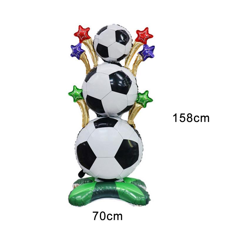 Sport Fußball Thema Geburtstagsparty Stehende Fußballtrophäe Aluminiumfolienballons für Weltcup Party Dekoration Zubehör