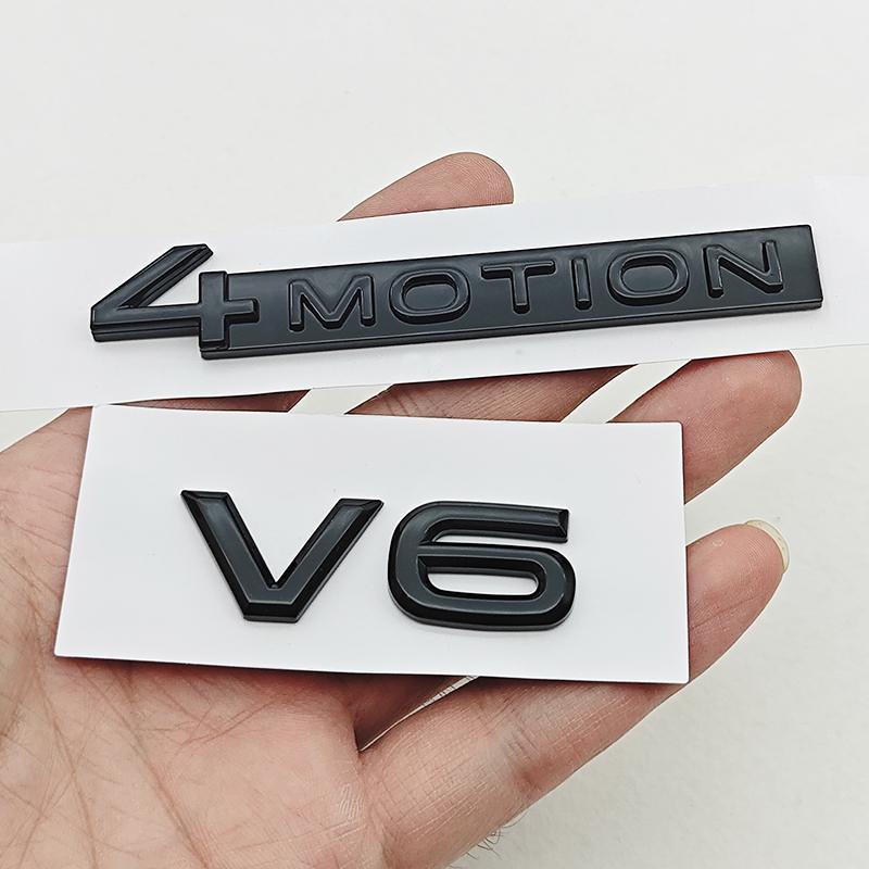 3D ABS Car Letters Logo 4Motion V6 Rear Trunk Badge Emblem Sticker Decals For VW Tayron Golf MK4 5 Tiguan 4MOTION V6 Accessories zf2