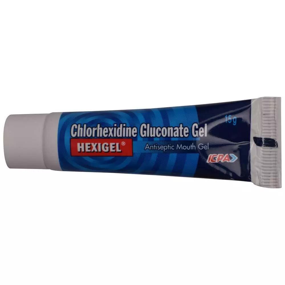 Pack of 6 X Dental HEXIGEL Antiseptic Gluconate Mouth Gel 15gm For Rapid Heal of Ulcers