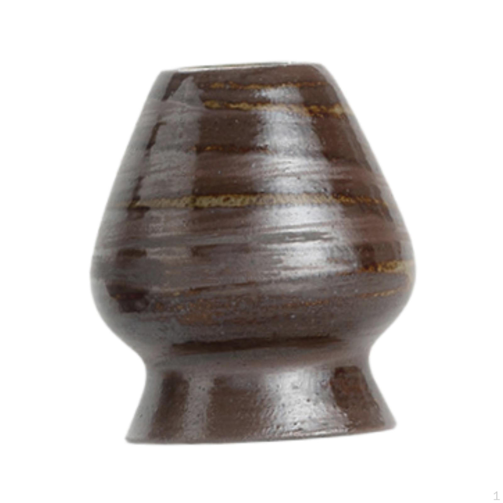 

Керамическая подставка для венчика матча, аксессуар для японского чайного набора коричневый