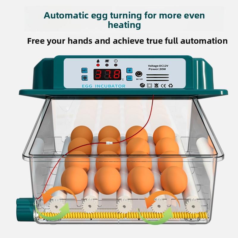 Automatic Smart Egg Incubator Full Digital Control for Chicken/Quail Eggs Compact Startup Incubator Poultry Breeding Equipment