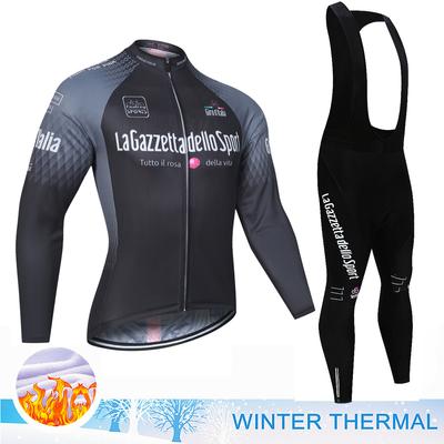 Winter Fleece Men's Cycling Jersey Sets Tour De Italy  Mountian Bicycle Clothes Wear Bike Clothing New Team Cycling Suit