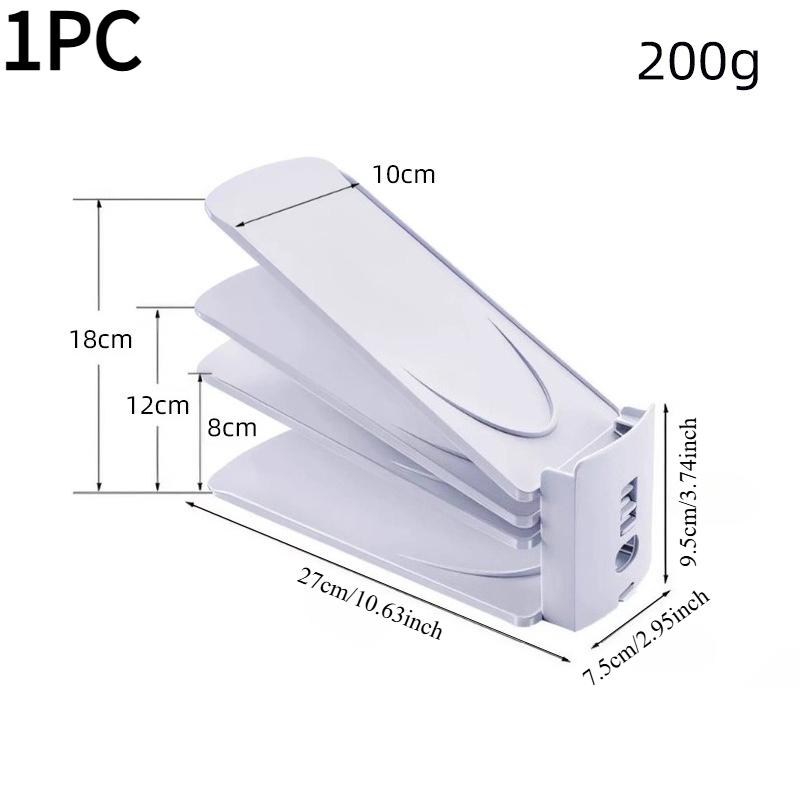1PC double-layer shoe bracket adjustable shoe storage artifact household space saving shoe cabinet layered baffle finishing shoe rack