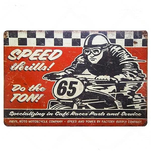 Vintage Motorcycle Decorative Metal Plate Poster Rusty Shabby Tin Sign Dad's Garage Bar Wall Decor Crafts Plaque Tinplate Signs