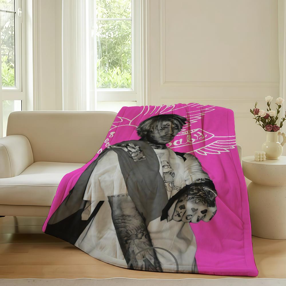 American rapper Lil Peeps Blanket For Sofa Office Bed Plane Travel Sleep Read Relax Camping Soft And Warm