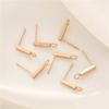 20pcs Stainless Steel Earrings Hooks Bulk Lot Gold Color Anti Allergy Earring Clasps For Diy Jewelry Making Supplies Findings