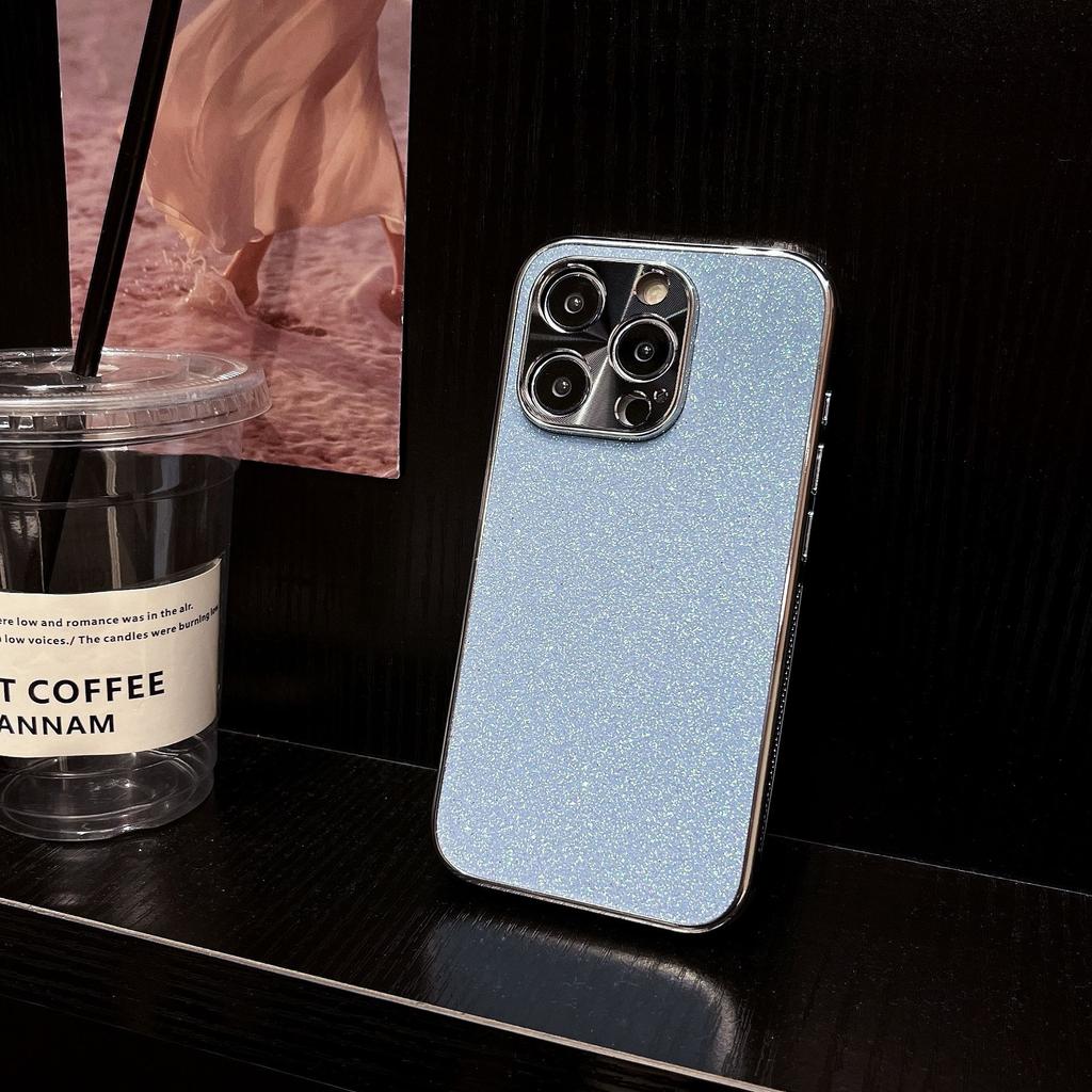 Electroplated Heat Dissipation Glitter Case Compatible with iPhone 14 Pro Max Apple 15 Phone Case 13/12 Niche High-end Feel