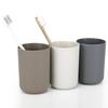 Set of 3 300 Ml PP Toothbrush Holders — White, Grey, Coffee