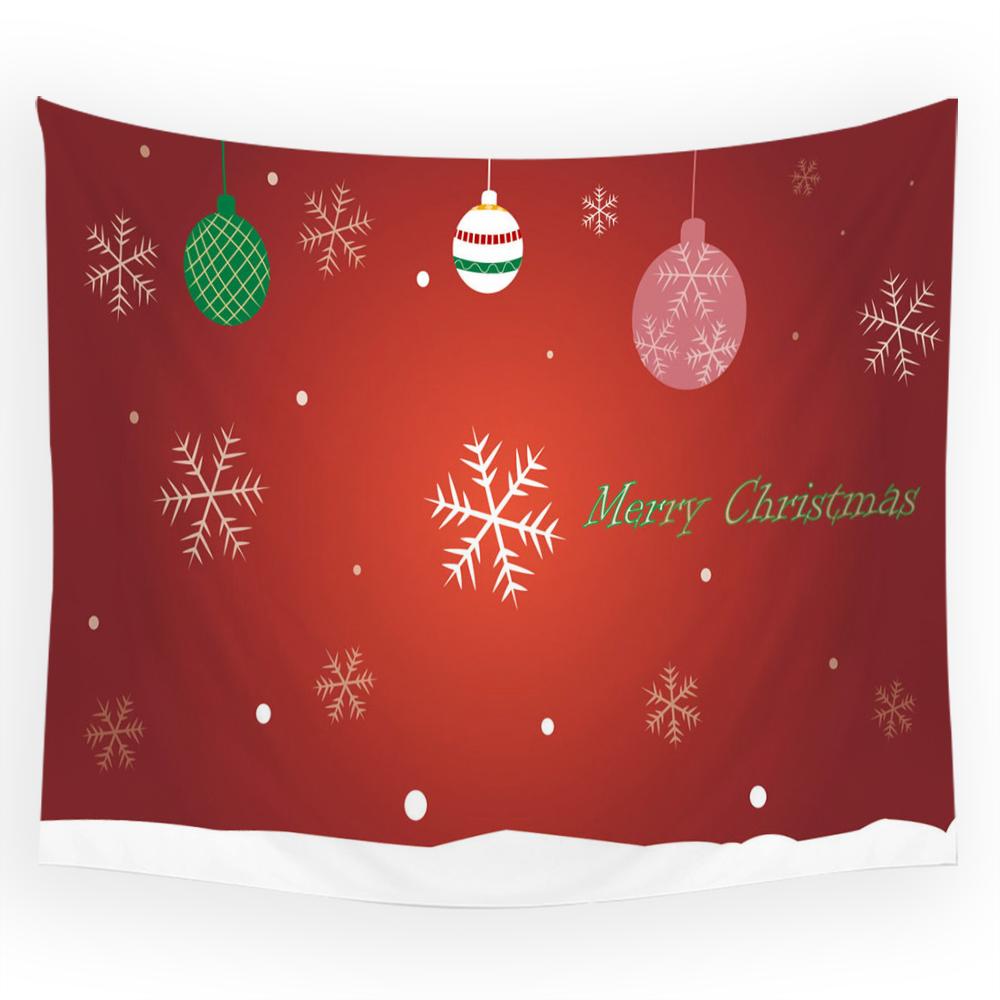 Weihnachtsmann Elch Weihnachtsdekoration gedrucktes Muster Wandteppich Heim Wohnzimmer Schlafzimmer Raumdekoration hängender Wandteppich