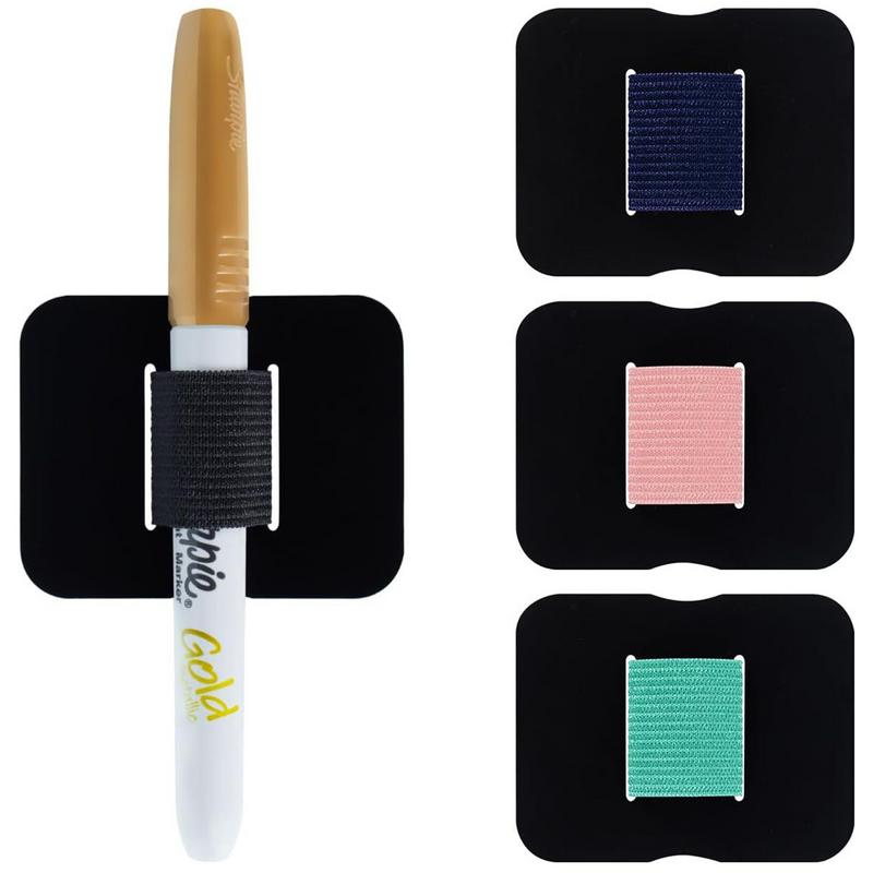 Portapenne elastico Portapenne elastico autoadesivo in pelle PU Portapenne impermeabile per frigorifero Portapenne