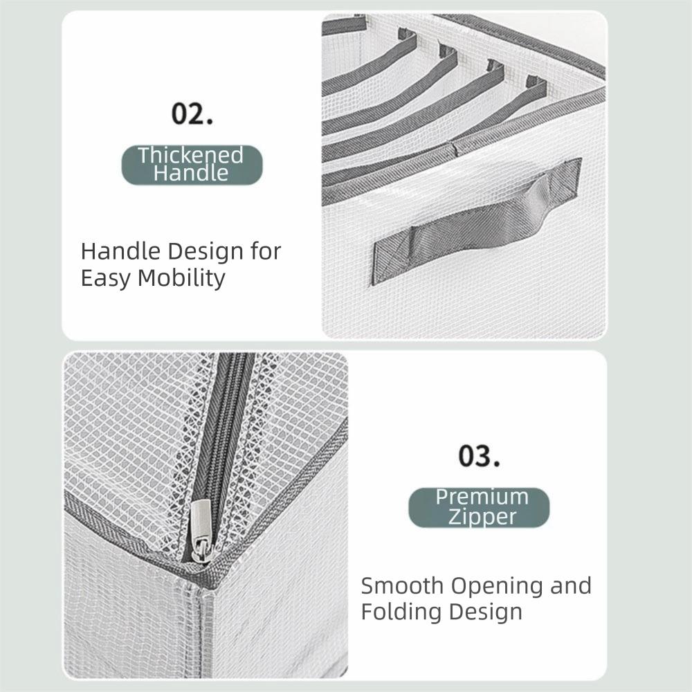 Solid Color Clothing Storage Box Foldable Wardrobe Organizer Practical Clothes Organizer  Closet