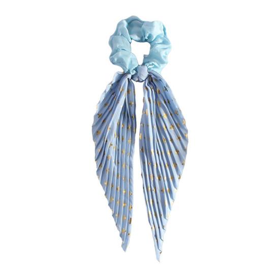 Long Style Hair Rope High Elastic Handmade Pleated Long Bowknot Ribbon Hair Tie Adjustable Hair Accessories