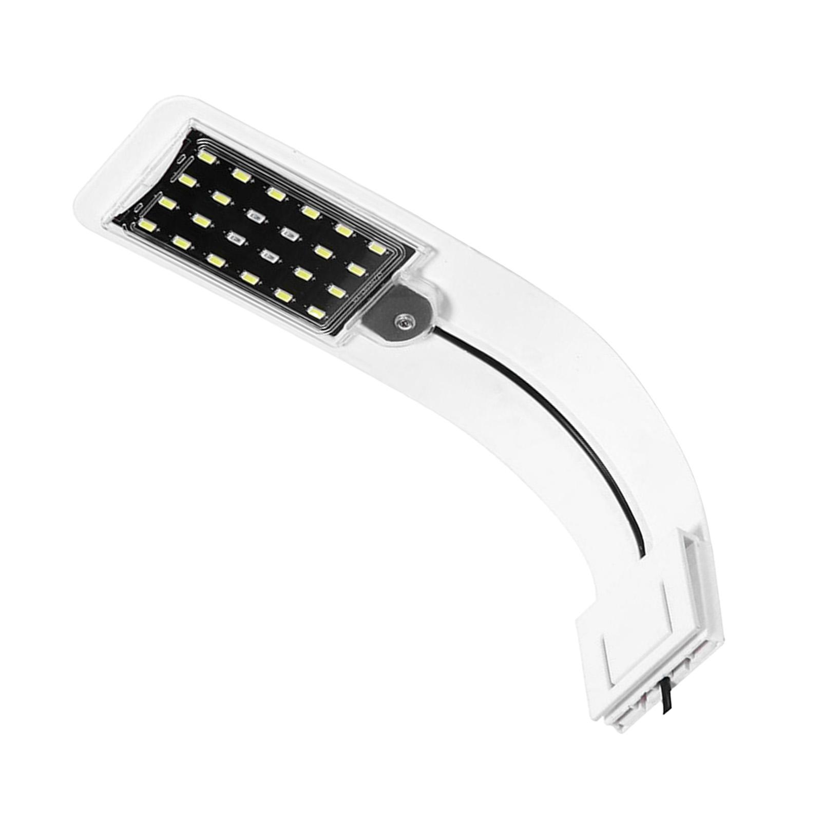 

Clamp Aquarium Light High Brightness Adjustable Energy Saving Fish Tank LED Clip Light for Aquarium Fish Tanks X5 White