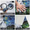 Starry Night Oil Painting Bull Terrier Carpet Mat Anti-Slip Rubber Backing Rug for Pet Lover Home Decoration Artistic Anime Rug