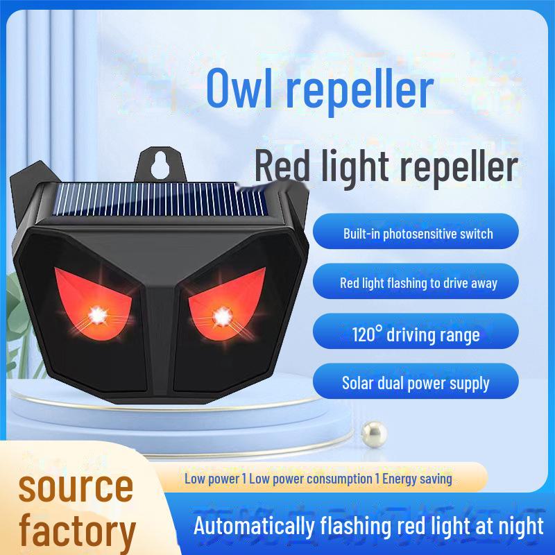 

Мигающий отпугиватель животных на солнечной батарее для отпугивания диких кабанов, кроликов, волков, оленей и ласок 10.5 x 10.5 x 9 cm чёрный