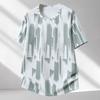 Heren Plus Size Abstracte Print 2-delige Outfit, Korte Mouw T-shirt & Cargo Short Set (5XL-12XL)