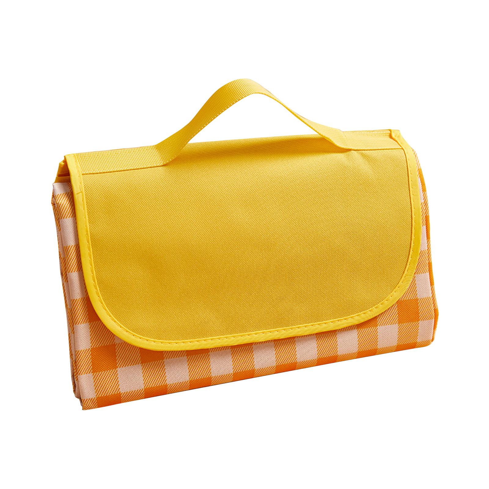 

80 X 60 дюймов одеяло для пикника на открытом воздухе, очень большой складной легкий водонепроницаемый коврик для песка для пляжа кемпинга походов патио One Size жёлтый