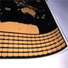 Minimalist Black & Gold Scratch-off World Travel Map Poster with Flags