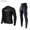 Mens UV Protection Rash Guard Set Quick Dry Long Sleeve Top Pants Snorkeling Swimming Surfing