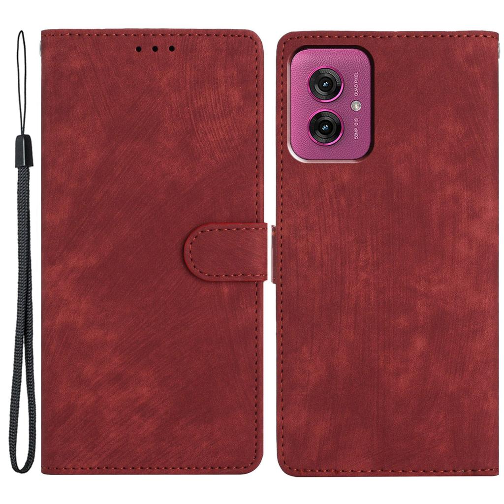 For Motorola Moto G55 5G Case with Card Clots Skin-Touch PU Leather Phone Cover Stand