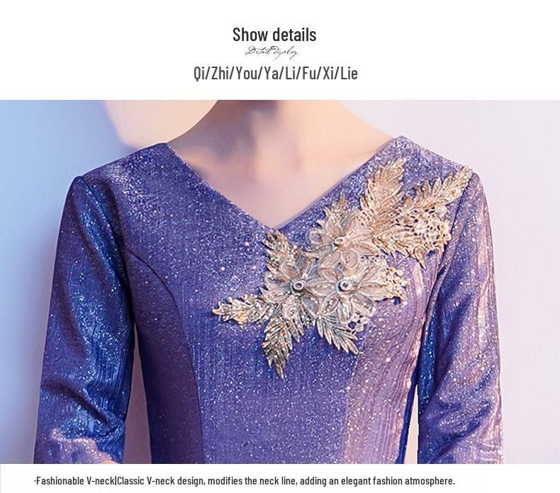 Elegantes rotes Abendkleid für 2025: Bankett-Gastgeber und Bühnenkleidung