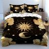 "Sun Moon Star Themed Artwork 3PC" Multiple sizes kid's and adults' bedroom Exquisite 3PC bedding set gift