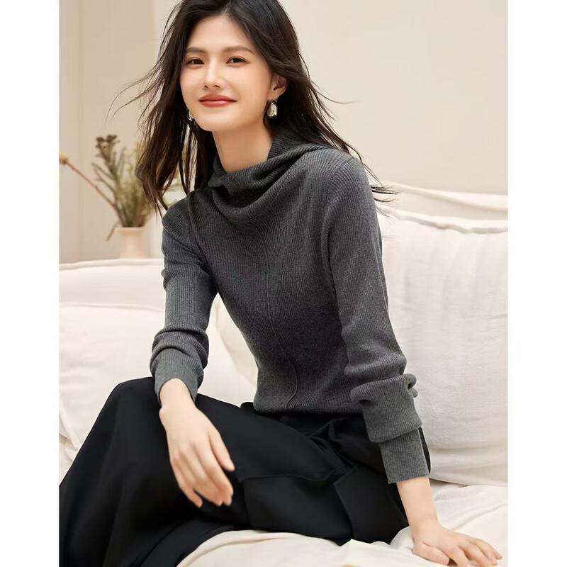 Firstview Women's Hooded Slim-Fit Knit Top