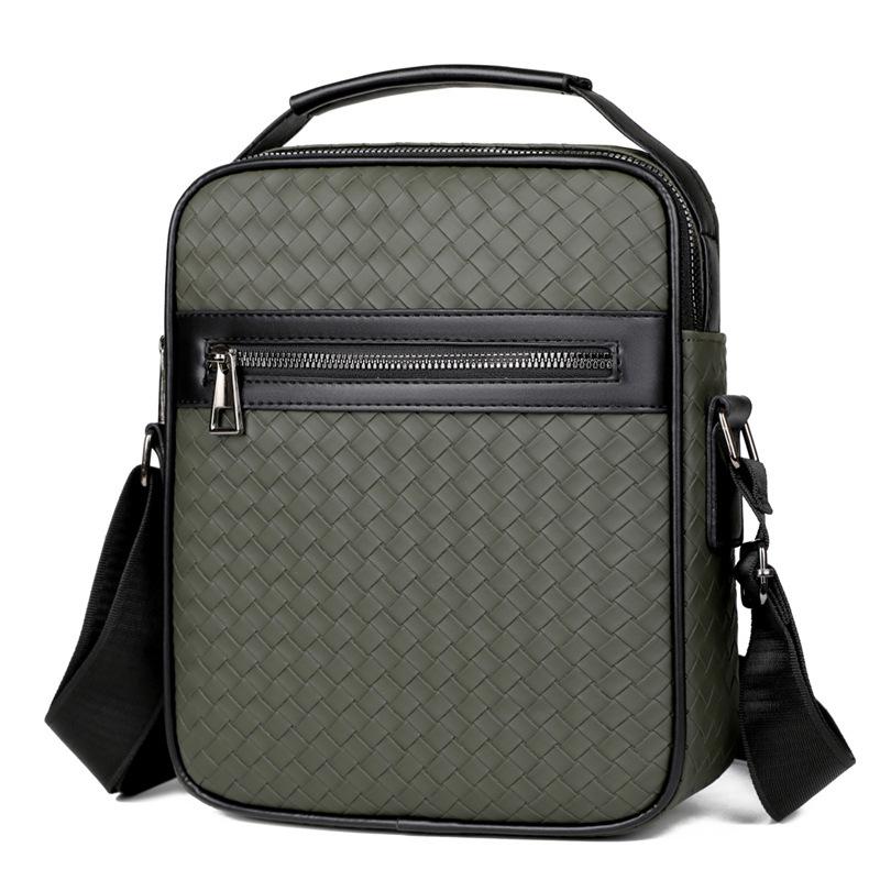 Simple casual explosive woven men's bag boys single shoulder fashion messenger mini bag