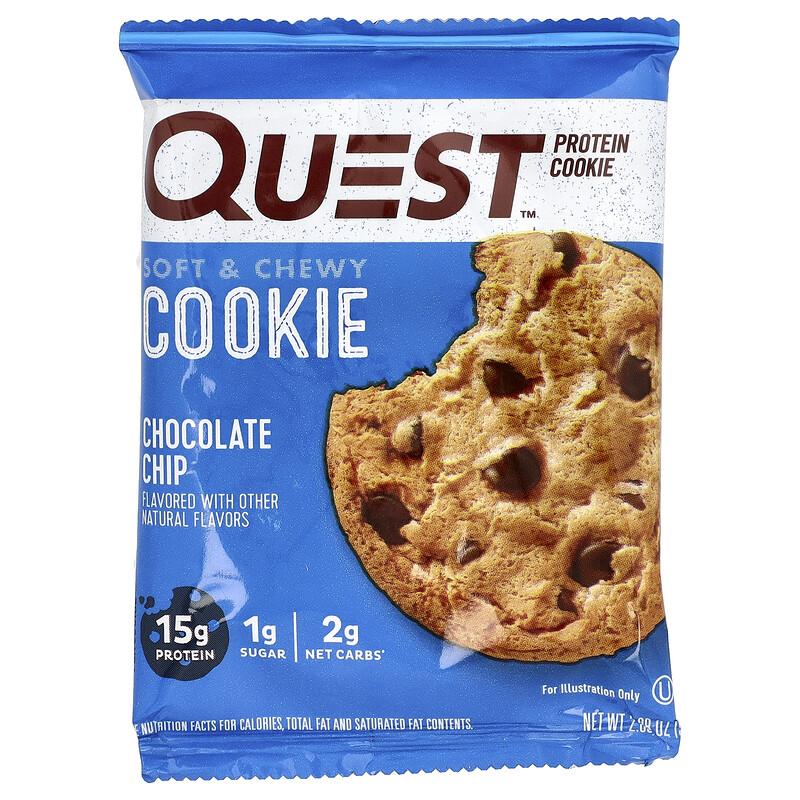 Protein Cookie, Chocolate Chip, 12 Cookies, 2.08 oz (59 g) Each