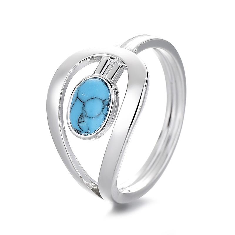 New fashionable retro hollow geometric ring with niche design, high-end light luxury versatile ring jewelry