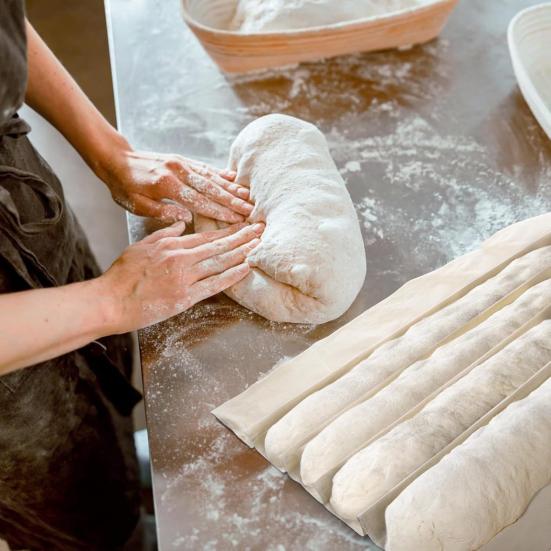 Bread Ball Fermentation Cloth Cotton Baguette Pad Thick Undyed Unbleached French Bread Making Fabric for Vertical Fermentation Crust Formation