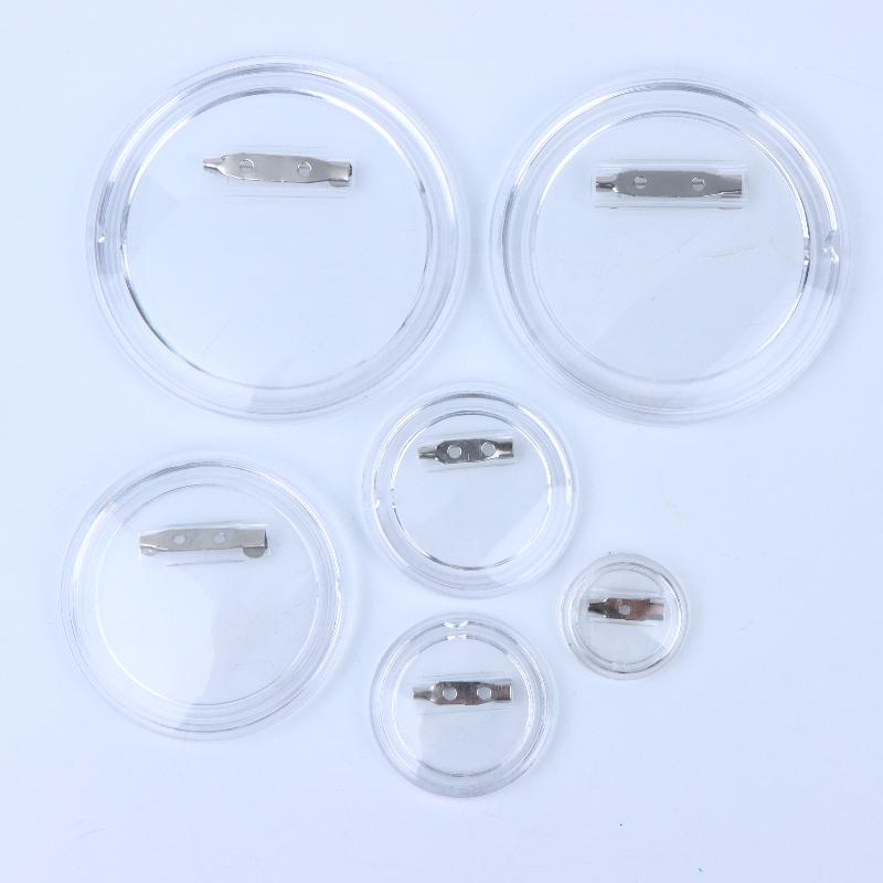 Blank Acrylic DIY Button Pins 10 PCS Transparent Badge Set for Small Business Custom Pin Making Supplies