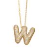 Zircon Alphabet Necklace: Elegant Clavicle Chain for Women