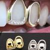 Manufacturer Bulk Popular Hip-hop Zircon Micro-paved Teeth Grills Double Gold-plated for Fashion Brands