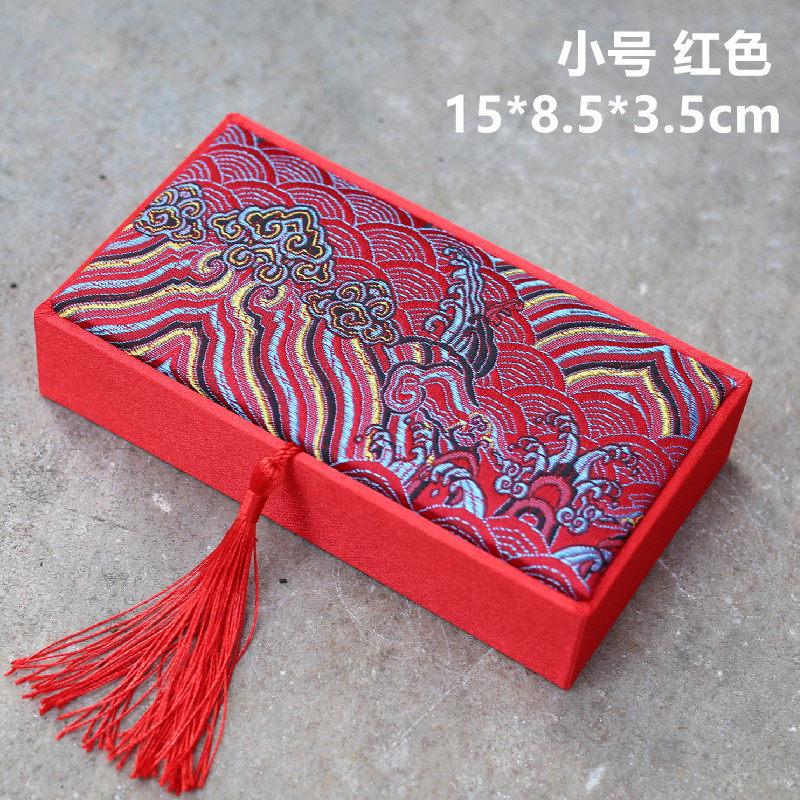 Chinese Style Rectangular Exquisite Tassel Brocade Box Gift Wrapping Available in Multiple Colors and Sizes Protect Your Jewelry