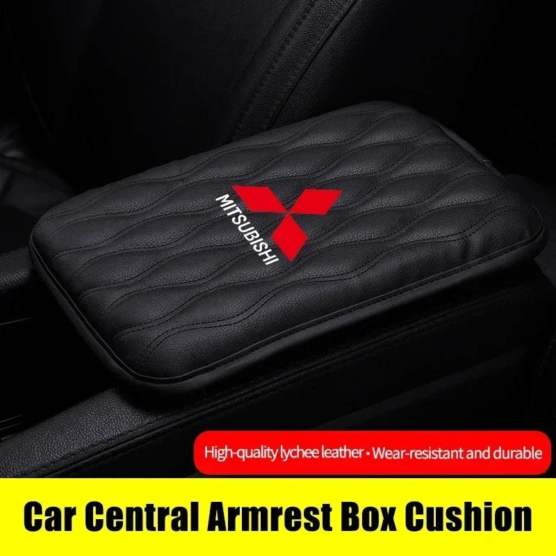 Car Armrest Box Pad Leather Cushion Mat For Mitsubishi Ralliart ASX Galant Mirage Montero L200 EVO Xpander Triton Accessories