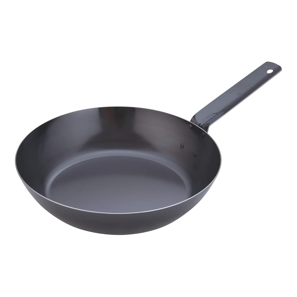 

Endo Shoji Commercial-Grade Iron Black Skin Oven-Safe Thick Frying Pan, 36cm, Induction Compatible, Made in Japan, AHL94036