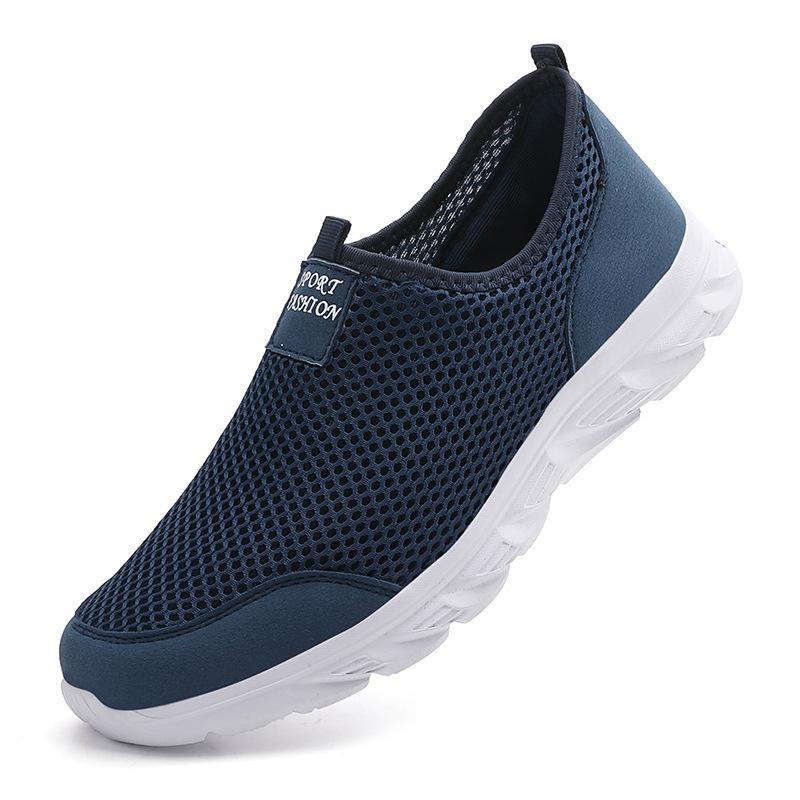 Men's Shoes Summer Mesh Foot Cover Breathable Sports Shoes Light Travel Shoes One Pedal Casual Walking Shoes