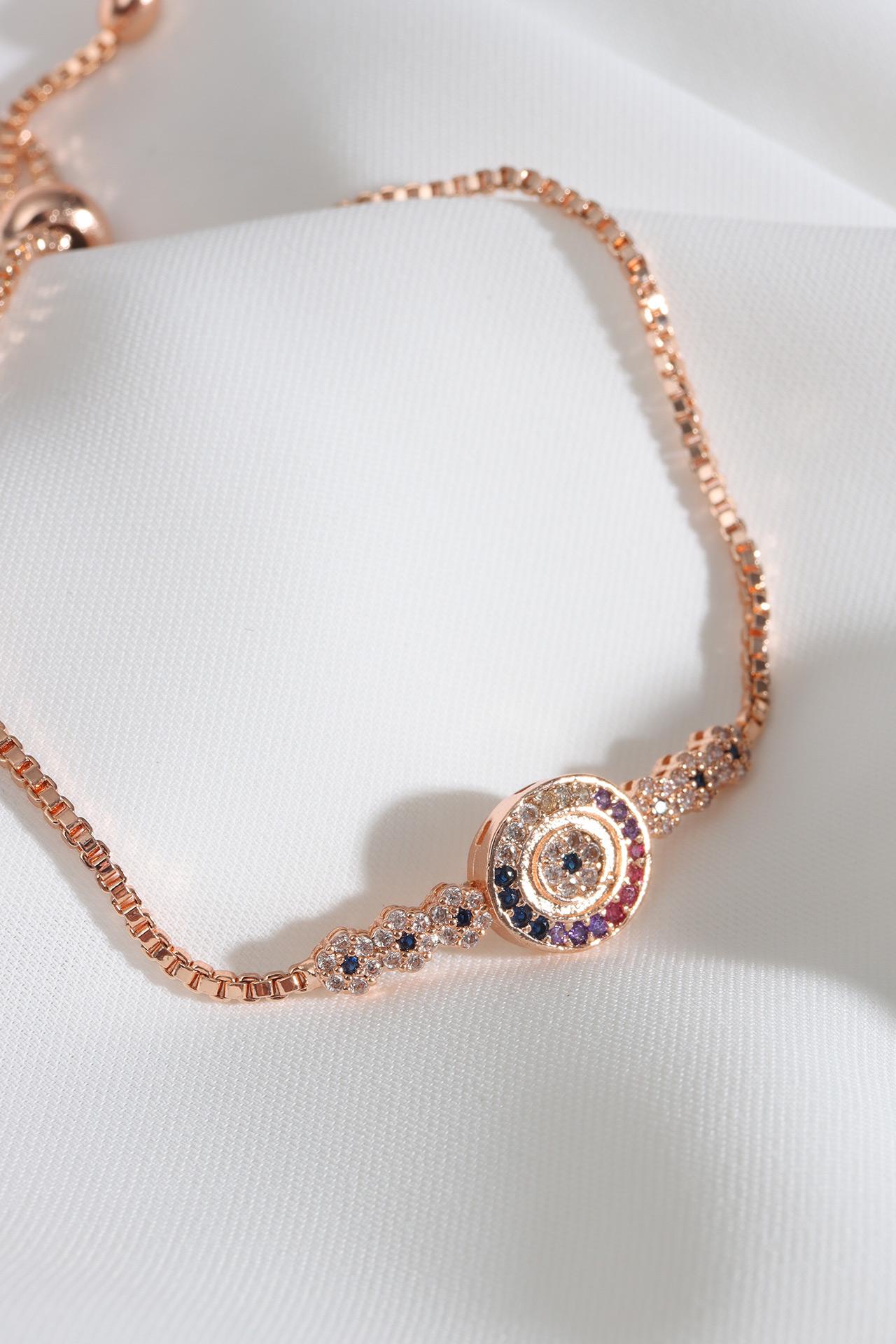 

Браслет Evil Eye из бисера с розой и лифтом